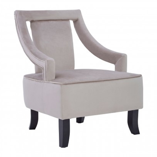 Fagos Velvet Upholstered Armchair In Mink_1
