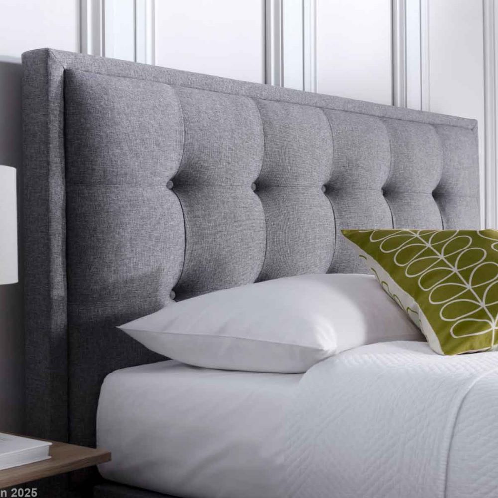 Fairfax Fabric Ottoman Storage Double Bed In Marbella Grey