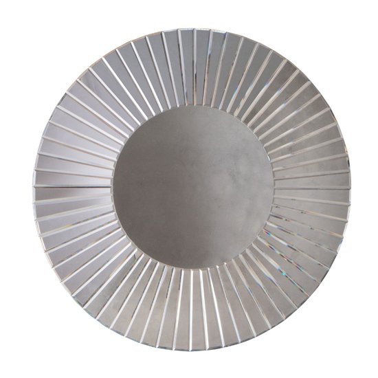 Read more about Fairfax round portrait wall mirror in silver wooden frame