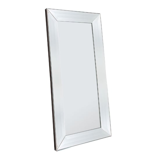 Fairfield Bevelled Leaner Floor Mirror In Silver Furniture in Fashion