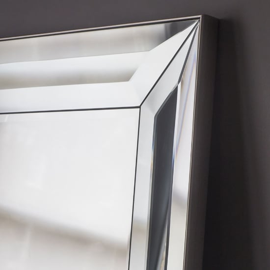 Fairfield Bevelled Leaner Floor Mirror In Silver