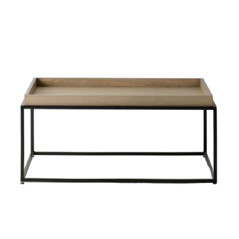 Fairmont Wooden Coffee Table With Metal Frame In Grey