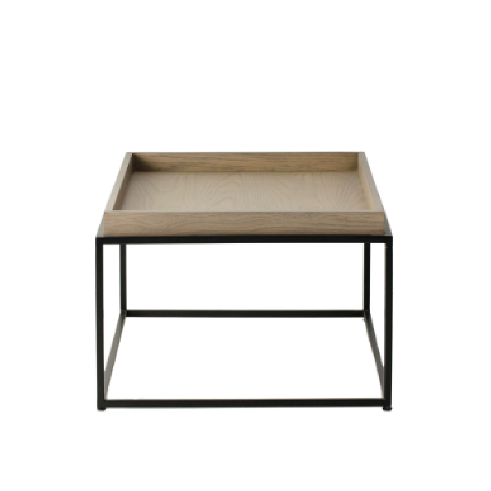 Fairmont Wooden Coffee Table With Metal Frame In Grey