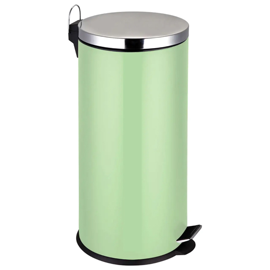 Fairport Stainless Steel 30 Litre Miller Pale Green Bin In Green