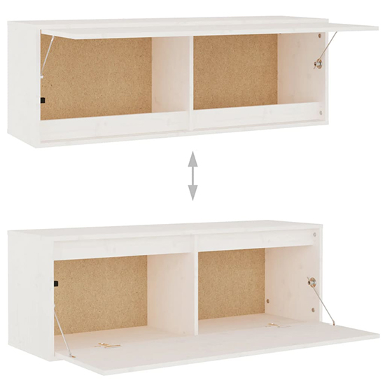 Falan Solid Pinewood Entertainment Unit In White