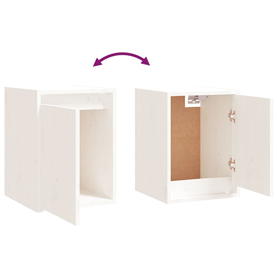 Falan Solid Pinewood Entertainment Unit In White