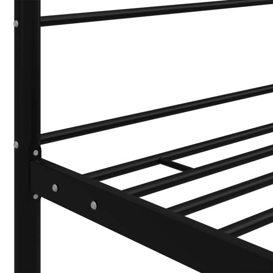 Fallon Metal Canopy Super King Size Bed In Black