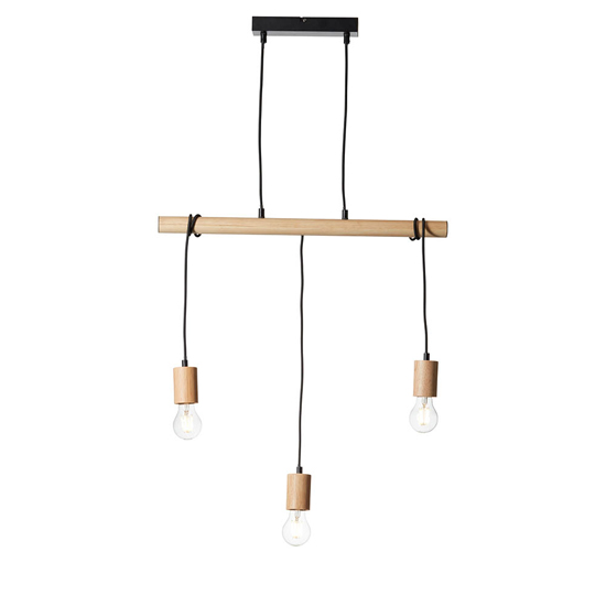 Fallon Sven 3 Lights Linear Ceiling Pendant Light In Natural