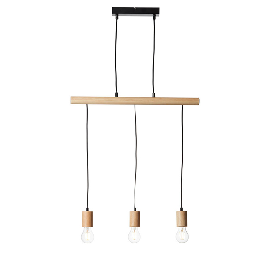 Fallon Sven 3 Lights Linear Ceiling Pendant Light In Natural