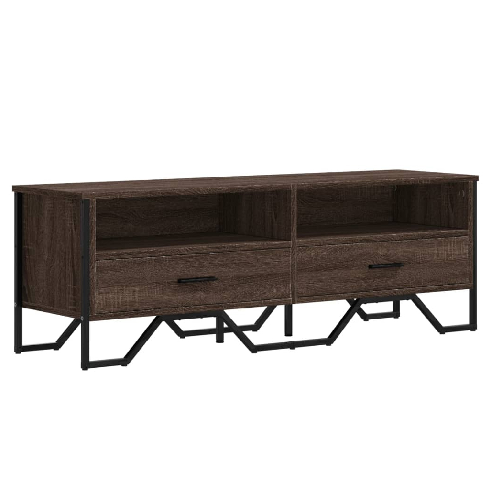 Fallon Wooden TV Stand With 2 Drawers In Brown Oak