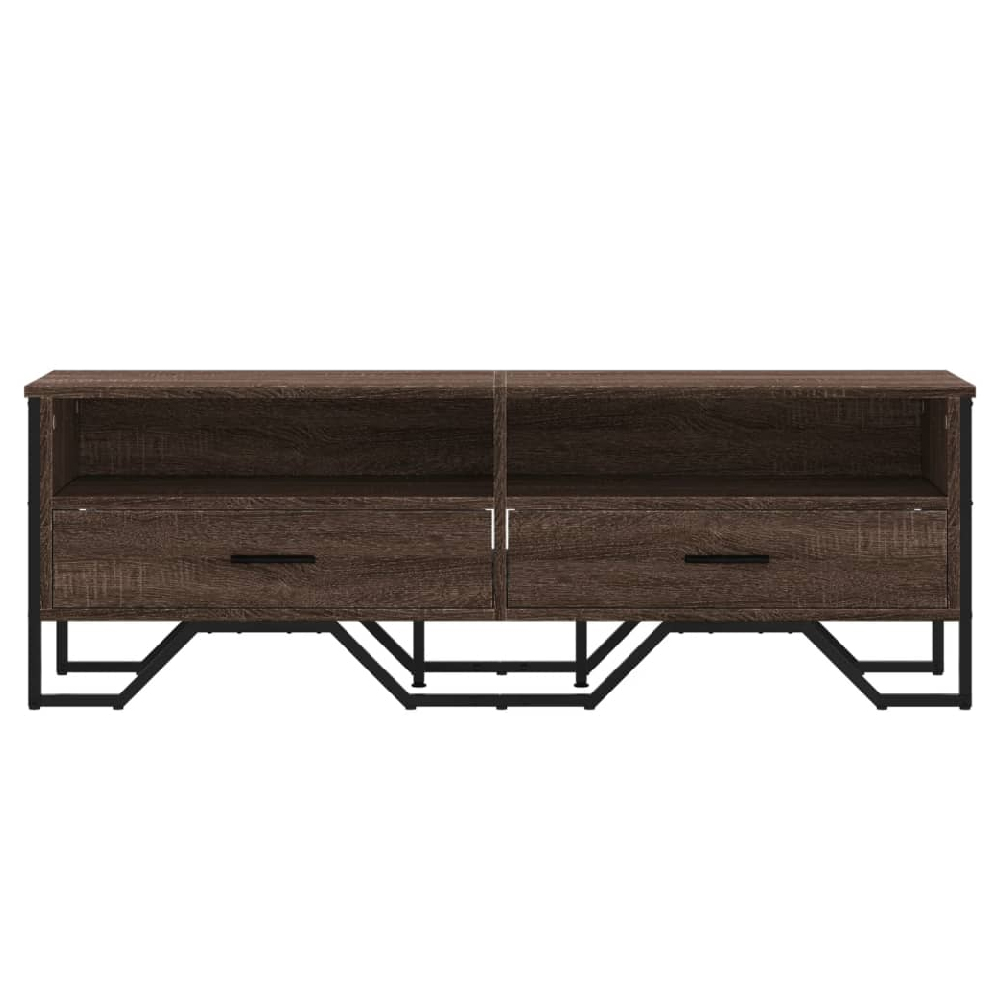 Fallon Wooden TV Stand With 2 Drawers In Brown Oak