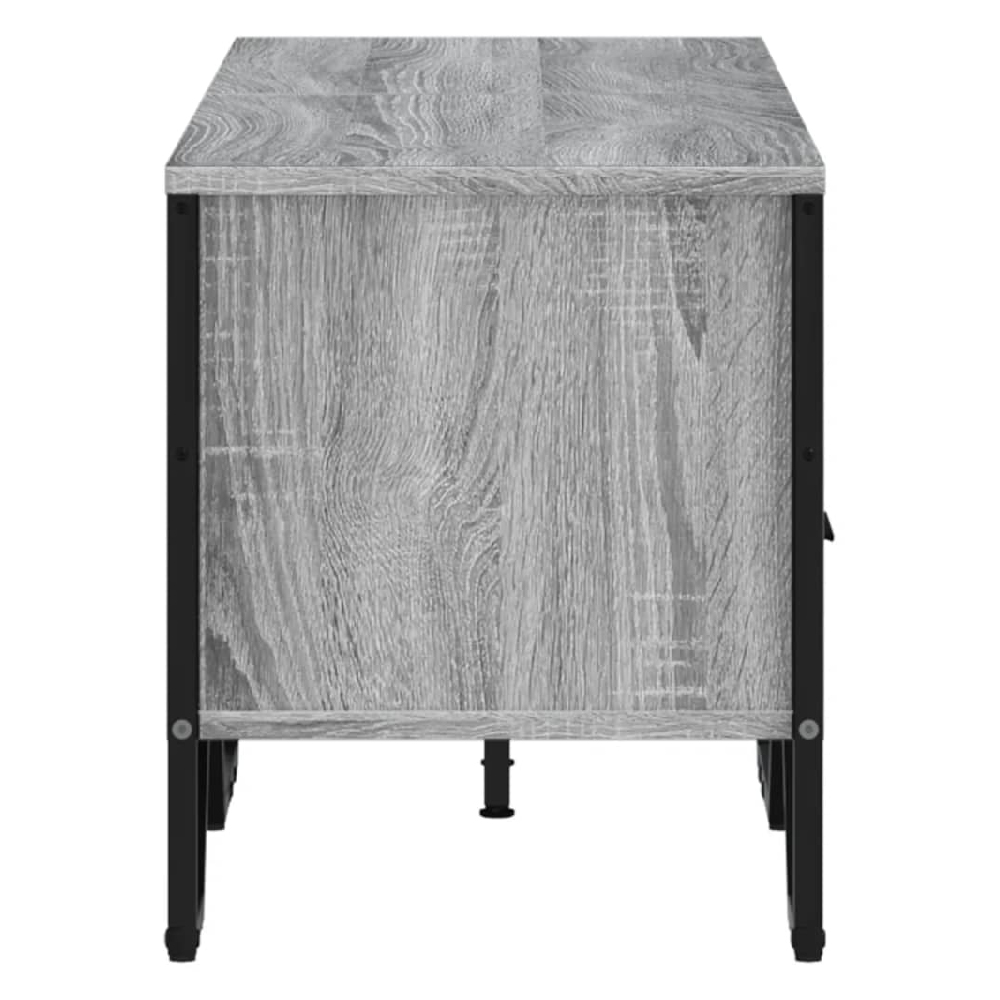 Fallon Wooden TV Stand With 2 Drawers In Grey Sonoma