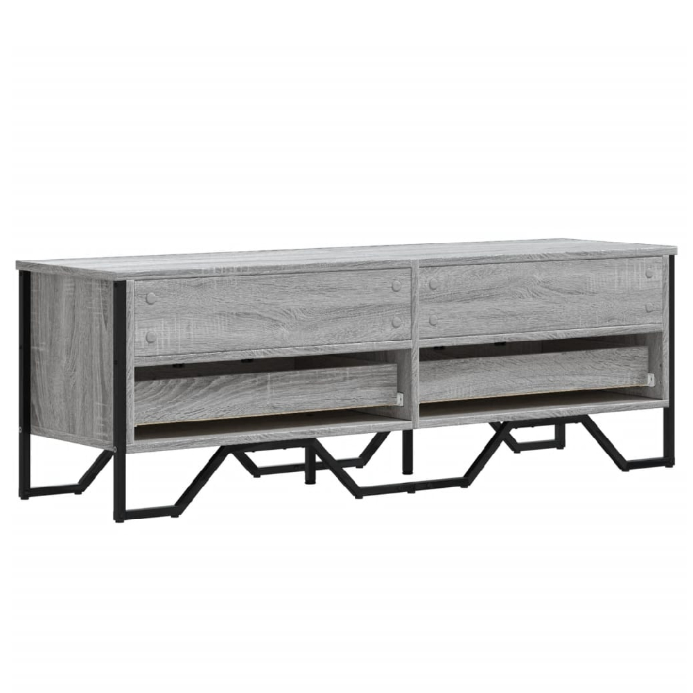 Fallon Wooden TV Stand With 2 Drawers In Grey Sonoma