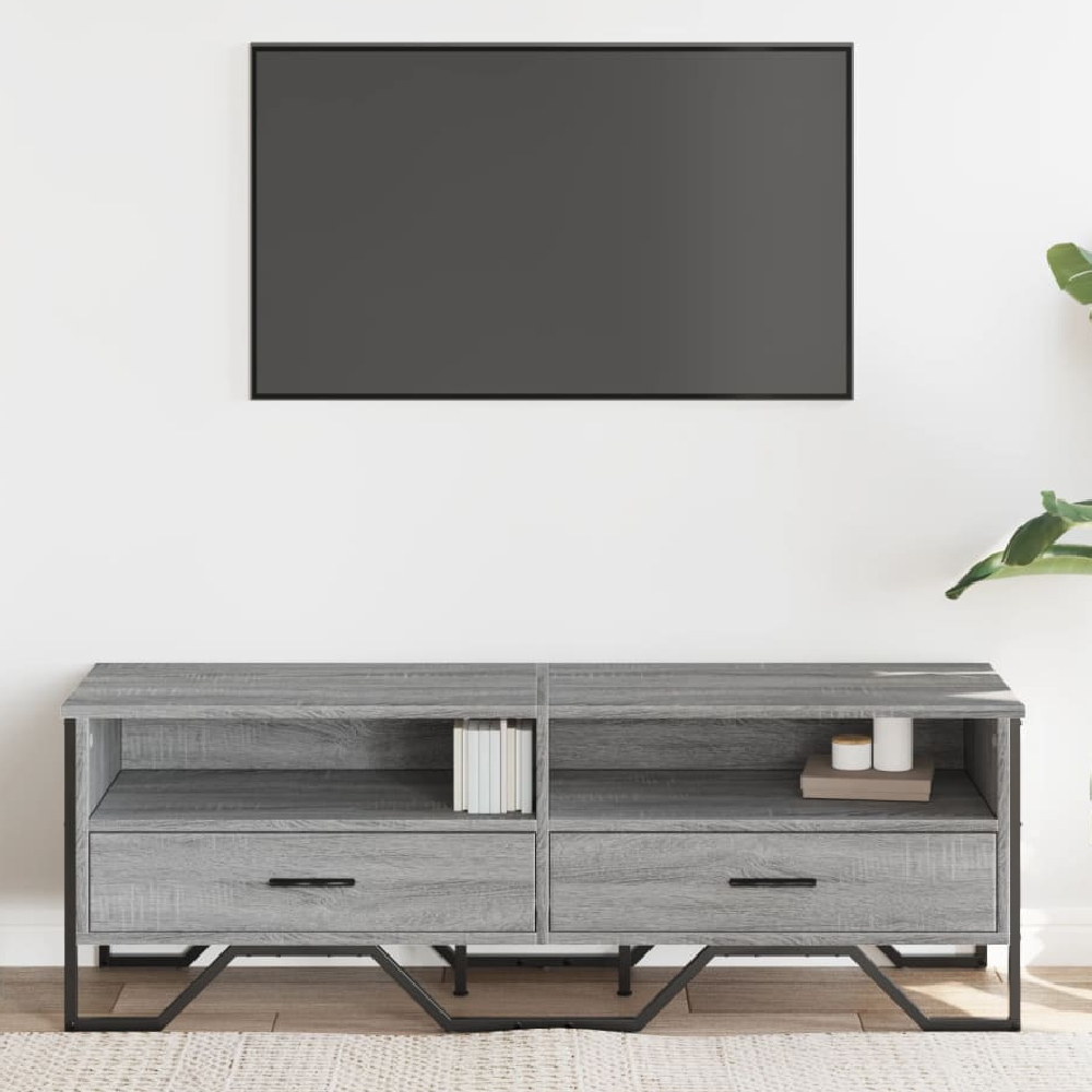 Read more about Fallon wooden tv stand with 2 drawers in grey sonoma