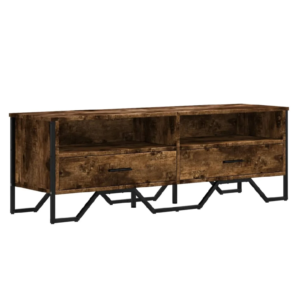 Fallon Wooden TV Stand With 2 Drawers In Smoked Oak