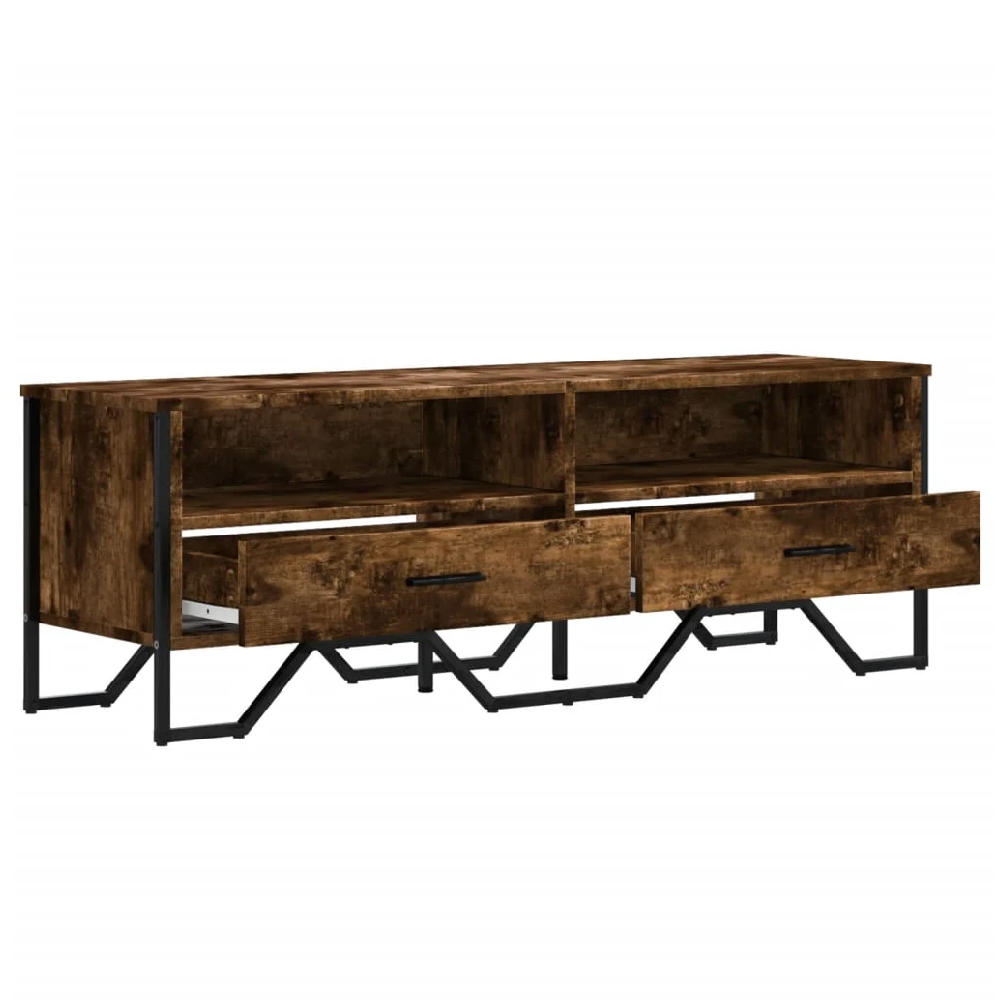 Fallon Wooden TV Stand With 2 Drawers In Smoked Oak