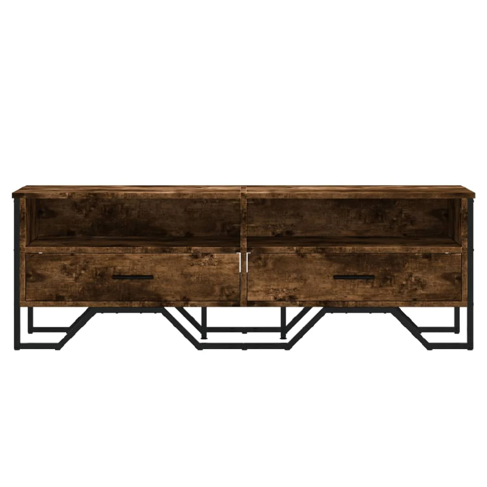 Fallon Wooden TV Stand With 2 Drawers In Smoked Oak