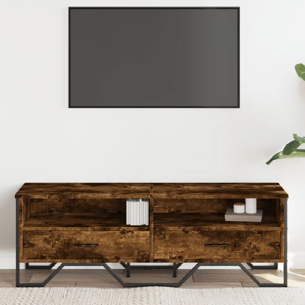 Read more about Fallon wooden tv stand with 2 drawers in smoked oak