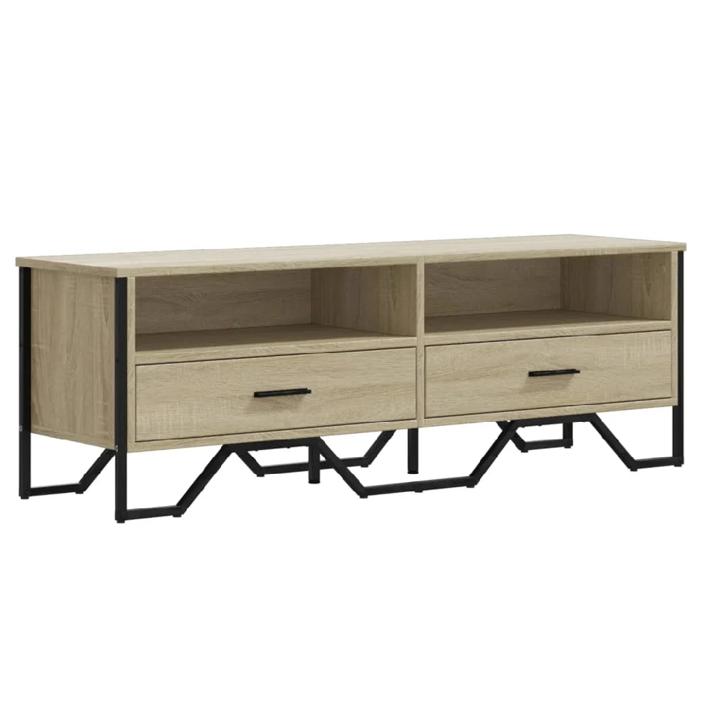 Fallon Wooden TV Stand With 2 Drawers In Sonoma Oak