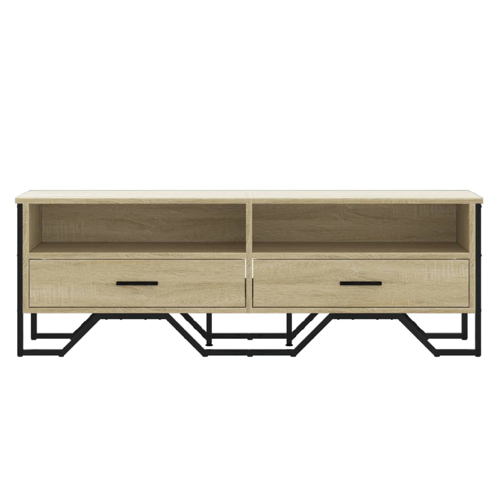 Fallon Wooden TV Stand With 2 Drawers In Sonoma Oak