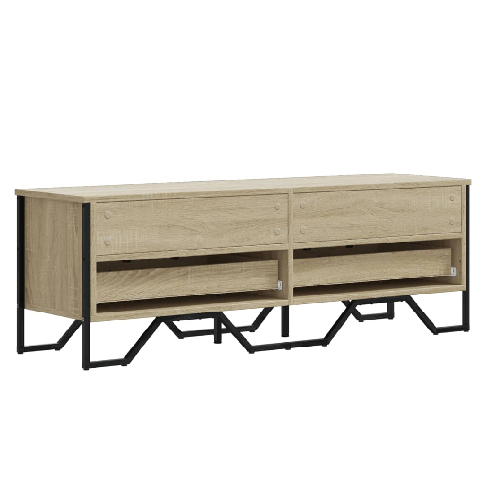 Fallon Wooden TV Stand With 2 Drawers In Sonoma Oak