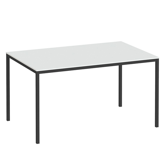 Familia 180cm Oak Wooden Top Dining Table With Black Legs FiF