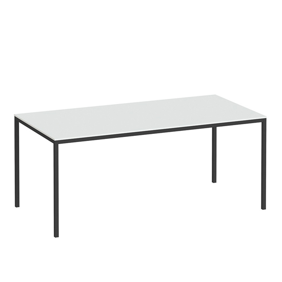 Familia 180cm White Wooden Top Dining Table With White Legs FiF