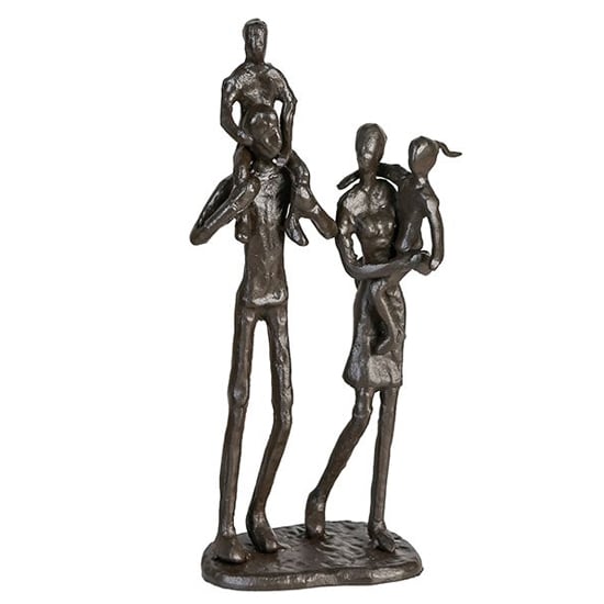 Photo of Family iron design sculpture in burnished bronze