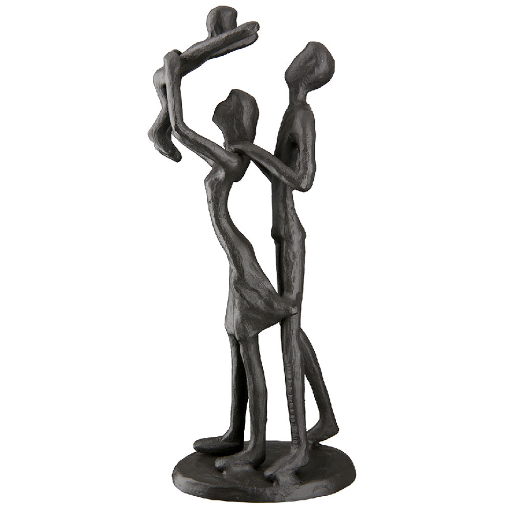 Family Iron Sculpture in Brown