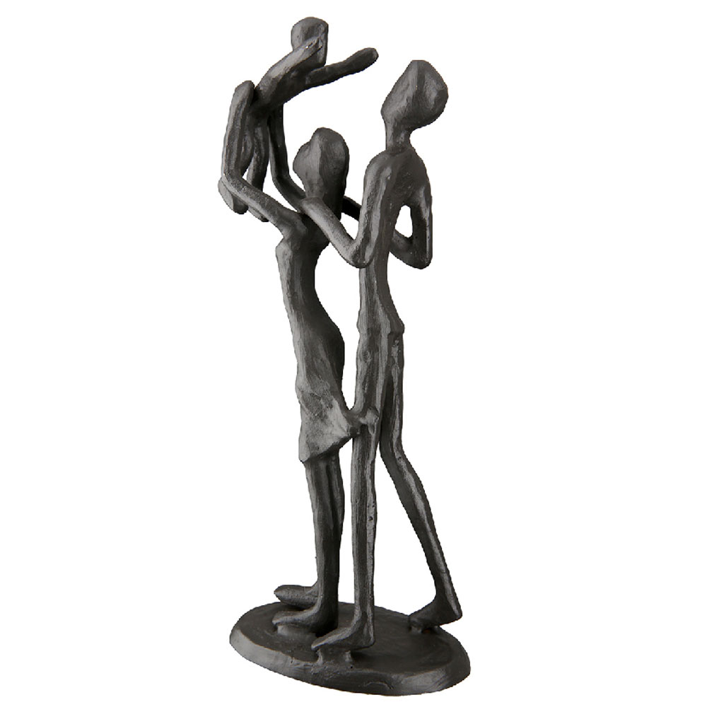 Family Iron Sculpture in Brown
