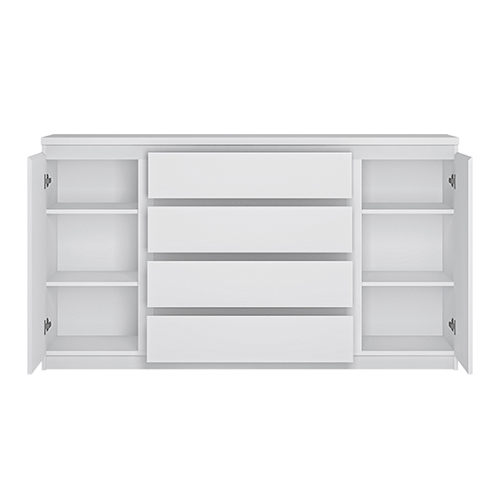 Felton Wooden Sideboard With 4 Drawers In White