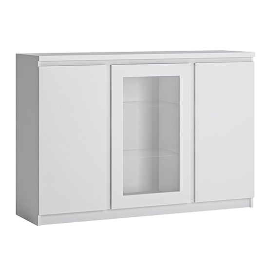 Photo of Fank 3 doors wooden sideboard in alpine white