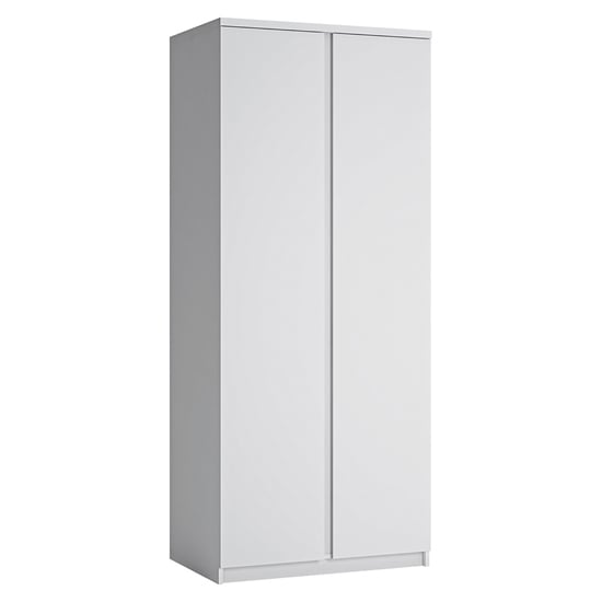 Product photograph of Felton Wooden Double Door Wardrobe In Alpine White from Furniture in Fashion