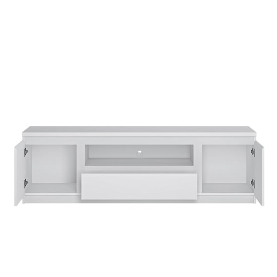 Fank Wooden Large 2 Doors 1 Drawer TV Stand In Alpine White