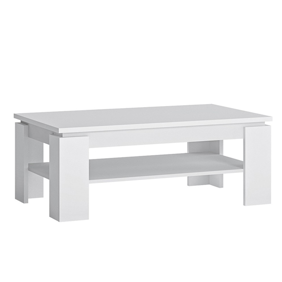 Read more about Felton wooden rectangular coffee table in white