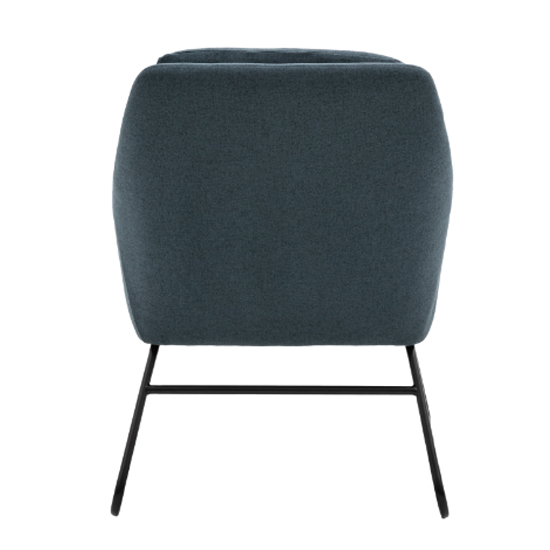 Fanton Fabric Bedroom Chair With Metal Frame In Midnight Blue