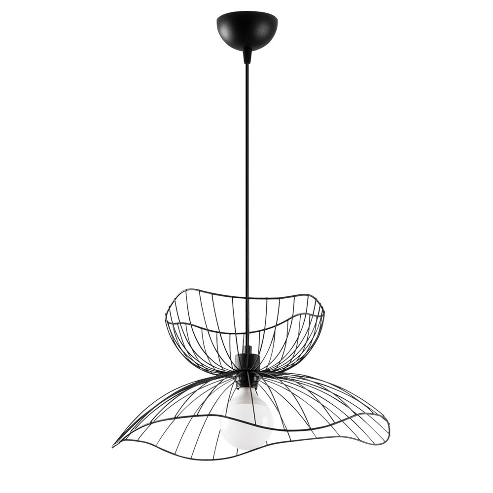 Farac Metal Butterfly Ceiling Pendant Light in Black