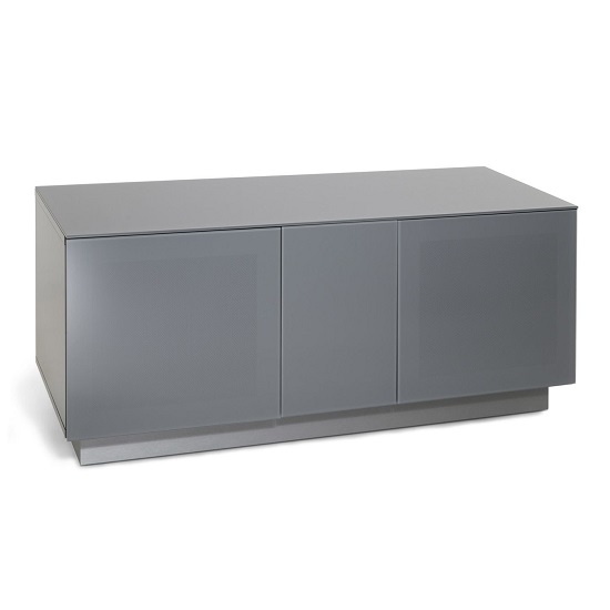 Faraday Small TV Stand In Grey With Glass Door Sale