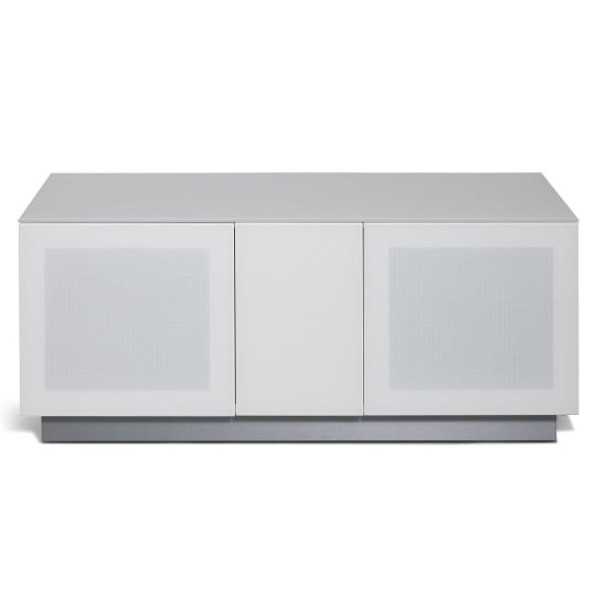 Formby Small TV Stand In White With Glass Door_2