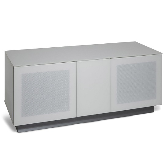 Formby Small TV Stand In White With Glass Door_3