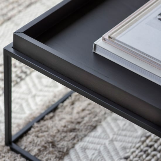 Fardon Wooden Rectangular Coffee Table In Black
