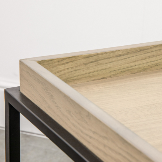 Fardon Wooden Side Table With Metal Frame In Grey Wash_4