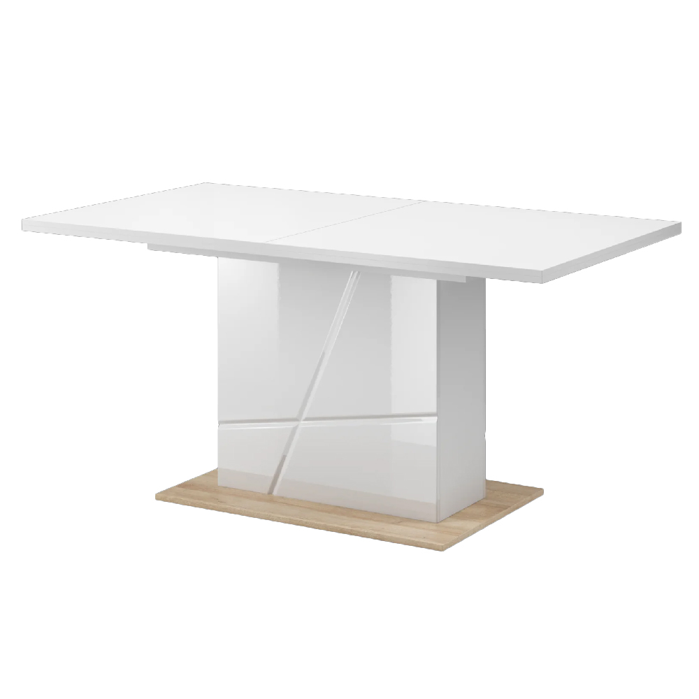 Fargo Extending High Gloss Dining Table In White