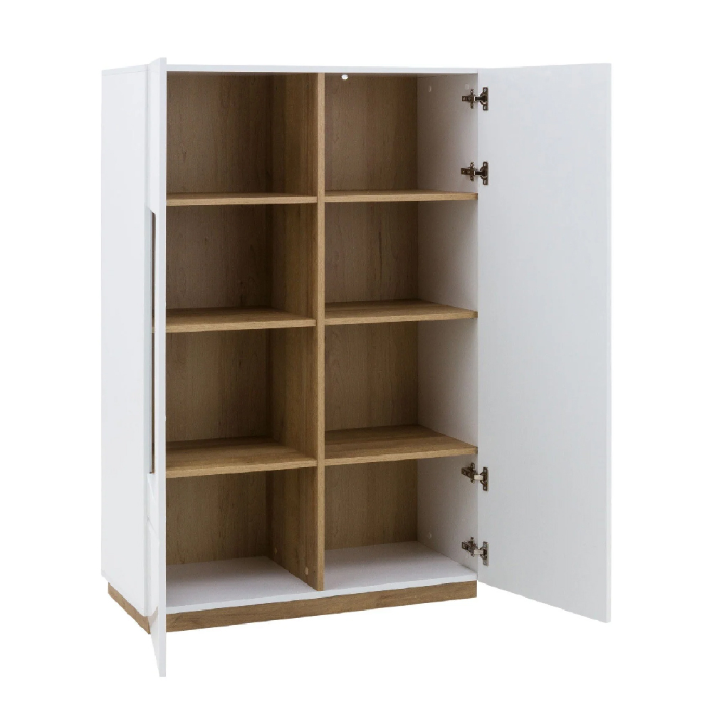 Fargo High Gloss Display Cabinet With 2 Doors In White