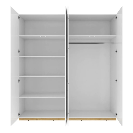 Fargo High Gloss Wardrobe With 2 Sliding Doors In White