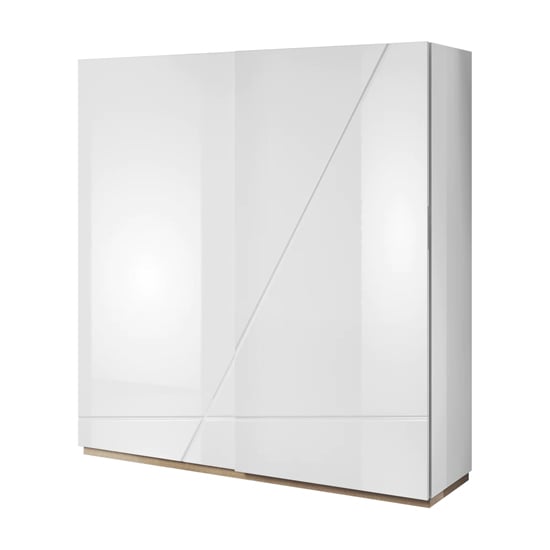 Read more about Fargo high gloss wardrobe with 2 sliding doors in white