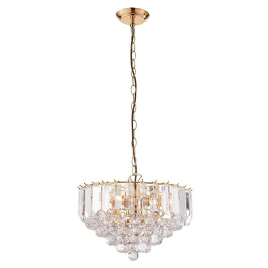 Fargo Large Wall Hung 3 Pendant Light In Brass