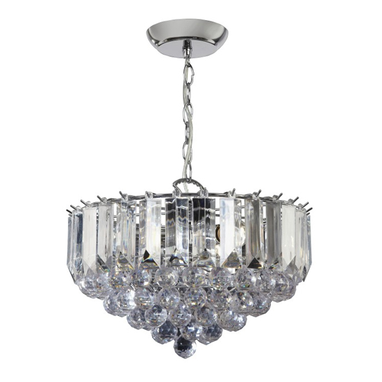 Fargo Large Wall Hung 3 Pendant Light In Chrome