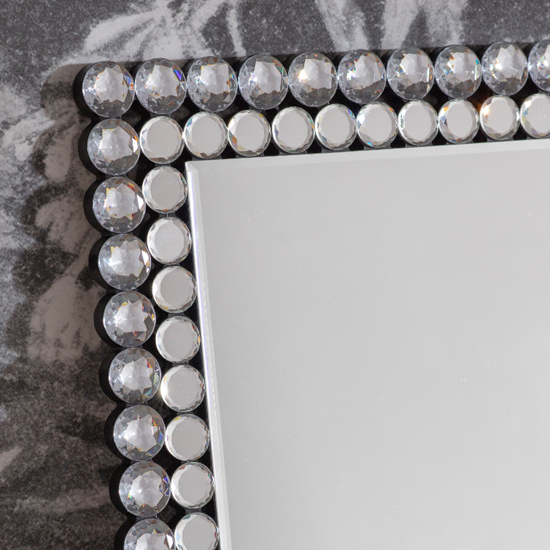 Fargo Rectangular Bevelled Wall Mirror In Silver
