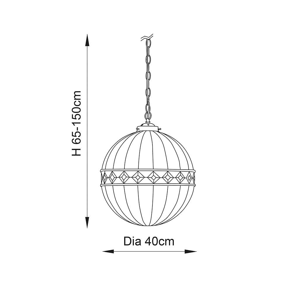 Fargo Tiffany Glass Shade Globe Pendant Light in Satin Black